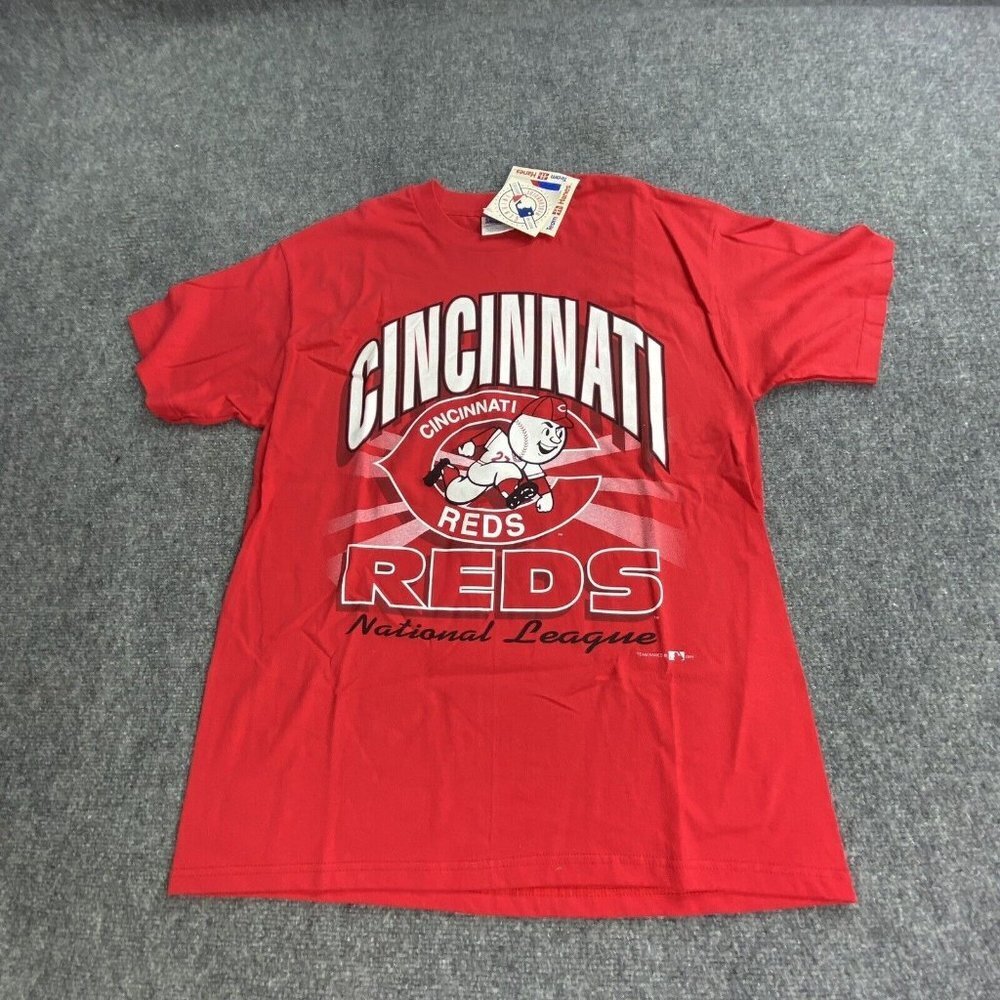 VTG 1994 MLB Cincinnati Reds T Shirt Men's L Hanes Heavyweight Single Stitch NWT